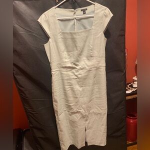 Ann Taylor Sage Green Cap-Sleeve Sheath Dress